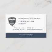Police Detective Logo Business Card Visitenkarte (Vorderseite)