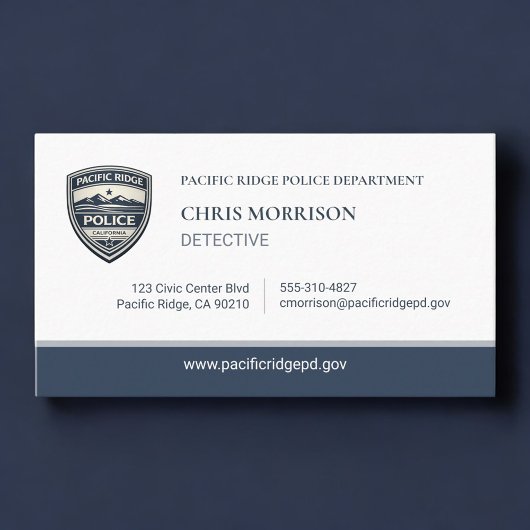 Police Detective Logo Business Card Visitenkarte
