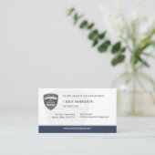 Police Detective Logo Modern Business Card Visitenkarte (Stehend Vorderseite)
