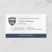 Police Detective Logo Modern Business Card Visitenkarte (Vorderseite)