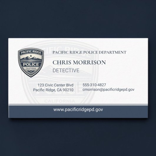 Police Detective Logo Modern Business Card Visitenkarte
