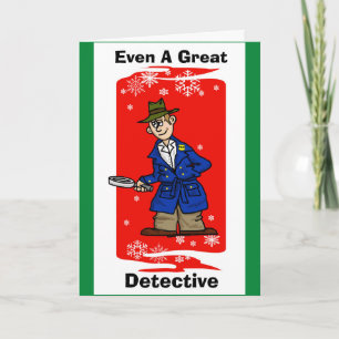Police Detective, Private Eye Funny Christmas Card Feiertagskarte