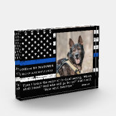 Police Dog Thin Blue Line Officer K9 Memorial Fotoblock (Links)