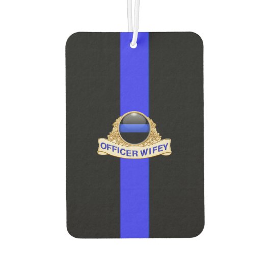 Police Ehefrau Thin Blue Line Autolufterfrischer (Rückseite)