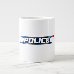 POLICE Fettgedruckte Streetwear-Typografie Jumbo-Tasse