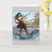 Police Gazette notecard Sandwich Island Karte (Gelbe Blume)