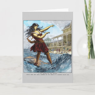 Police Gazette notecard Sandwich Island Karte