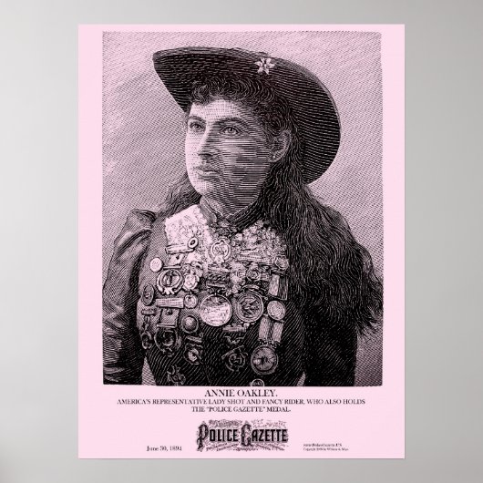 Police Gazette poster Oakley (Vorne)