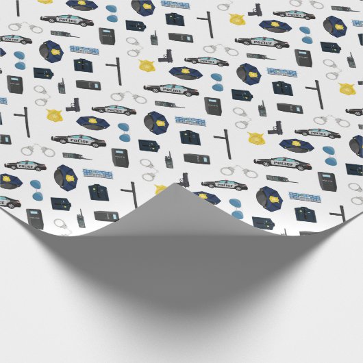 Police Geschenkpapier (Ecke)