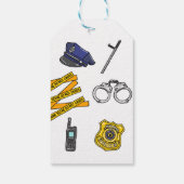Police Girl Birthday Party Gefallen Geschenkanhänger (Rückseite)