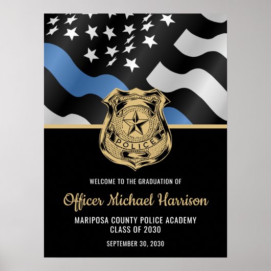 Police Graduation Law Enforcement Party Welcome Poster (Vorne)