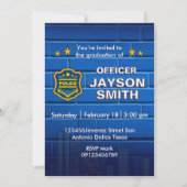Police Graduation Party with Photo Einladung (Vorderseite)