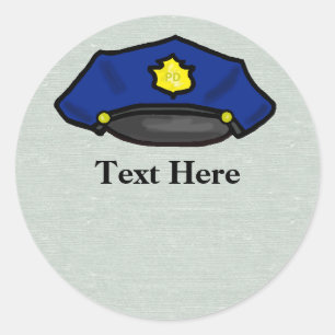 Police Hat Polizist Cap Stickers Namensmarken