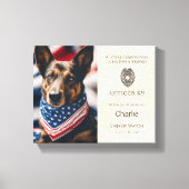 Police K9 Memorial Foto Polizeihund Personalisiert Leinwanddruck (Vorderseite)