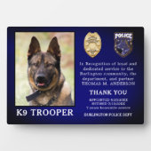 Police K9 Retirement Officer Dog Law Enforcement  Fotoplatte (Vorderseite)