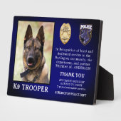 Police K9 Retirement Officer Dog Law Enforcement  Fotoplatte (Seite)