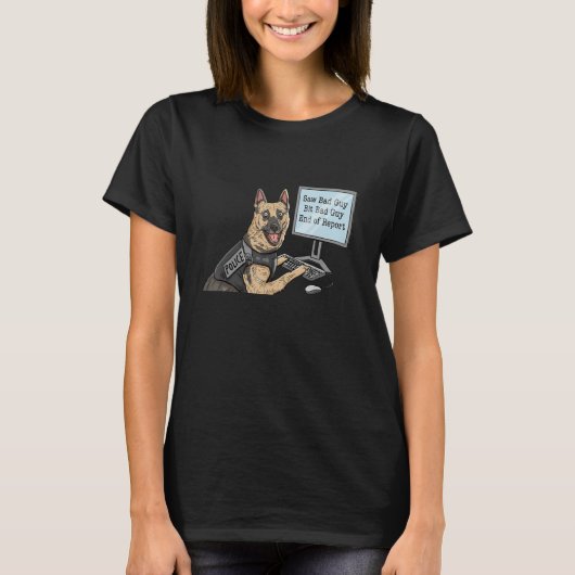 Police K9 Unit sah fehlerhaften Typ Bit schlechter T-Shirt (Vorderseite)