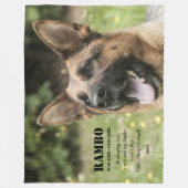 Police K-9 Hund Foto K9 Gebet Gedenkstätte Fleecedecke (Vorderseite)
