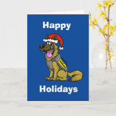 Police K-9 Hunde Weihnachtskarte Karte (Gelbe Blume)