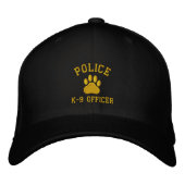 POLICE, K-9 Officer Bestickte Kappe (Vorderseite)