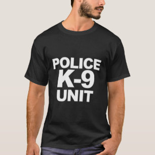 Police K-9 Unit Front Back Print Law Enforcet Poli T-Shirt