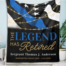 Police Legend Thin Blue Line Flaggenretirement Ges