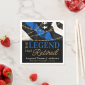 Police Legend Thin Blue Line Party zur Registrieru Serviette (Beispiel)