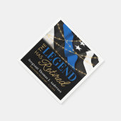 Police Legend Thin Blue Line Party zur Registrieru Serviette (Ecke)