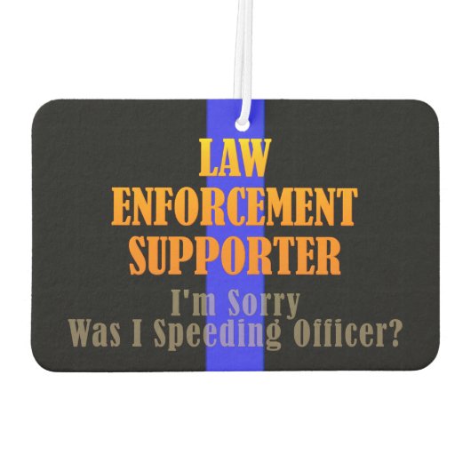 Police LEO Support Thin Blue Line Autolufterfrischer (Rückseite)