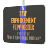 Police LEO Support Thin Blue Line Autolufterfrischer (Links)
