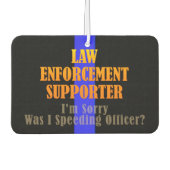 Police LEO Support Thin Blue Line Autolufterfrischer (Vorderseite)