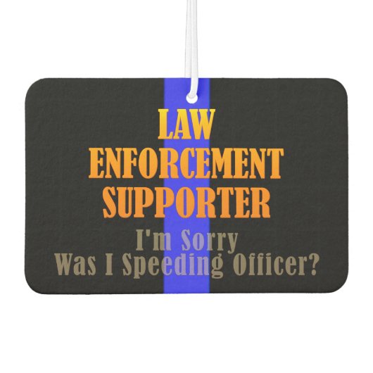 Police LEO Support Thin Blue Line Autolufterfrischer (Vorderseite)