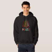 Police Leopard Red White Green Plaid Christmas Tre Hoodie (Vorne ganz)