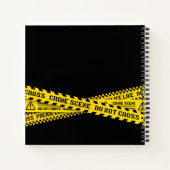 Police line yellow crime scene do not cross notizblock (Rückseite)