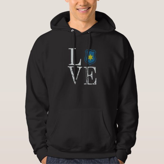 Police Love Police Badge Hoodie (Vorderseite)