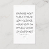 Police Memorial Thin Blue Line Foto Praetkarte Telefonnummerkarte (Rückseite)