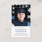 Police Memorial Thin Blue Line Foto Praetkarte Telefonnummerkarte (Vorderseite)