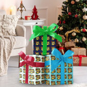 Police Merry Christmas Shield with Poinsettia Geschenkpapier Set