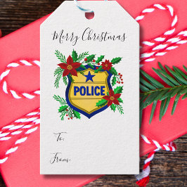 Police Merry Christmas To, From Geschenkanhänger