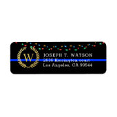 Police Monogram Imitats Gold Wreath Holiday Addres (Vorne)