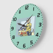 Police Motorcycle Officer Law Enforcement Große Wanduhr (Winkel)