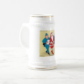 Police Navidad Funny Christmas Weihnachtsgeschenke Bierglas (Vorderseite Links)