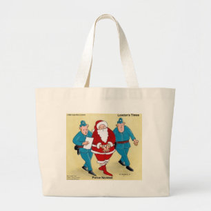 Police Navidad Funny Christmas Weihnachtsgeschenke Jumbo Stoffbeutel