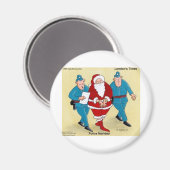 Police Navidad Funny Christmas Weihnachtsgeschenke Magnet (Vorderseite/Rückseite)