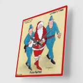Police Navidad Funny Wall Uhr (Winkel)