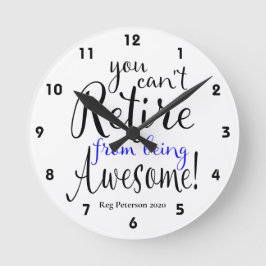 Police Office Retirement Thin Blue Line Runde Wanduhr