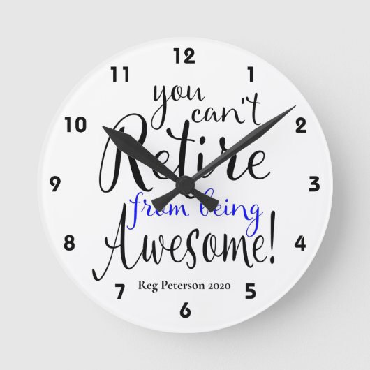 Police Office Retirement Thin Blue Line Runde Wanduhr (Vorderseite)