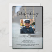 Police Officer Celebration of Life Photo, Funeral Einladung (Vorderseite)