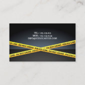 Police Officer Cop Policeman Criminalist Card Visitenkarte (Rückseite)