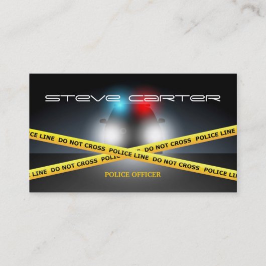 Police Officer Cop Policeman Criminalist Card Visitenkarte (Vorderseite)